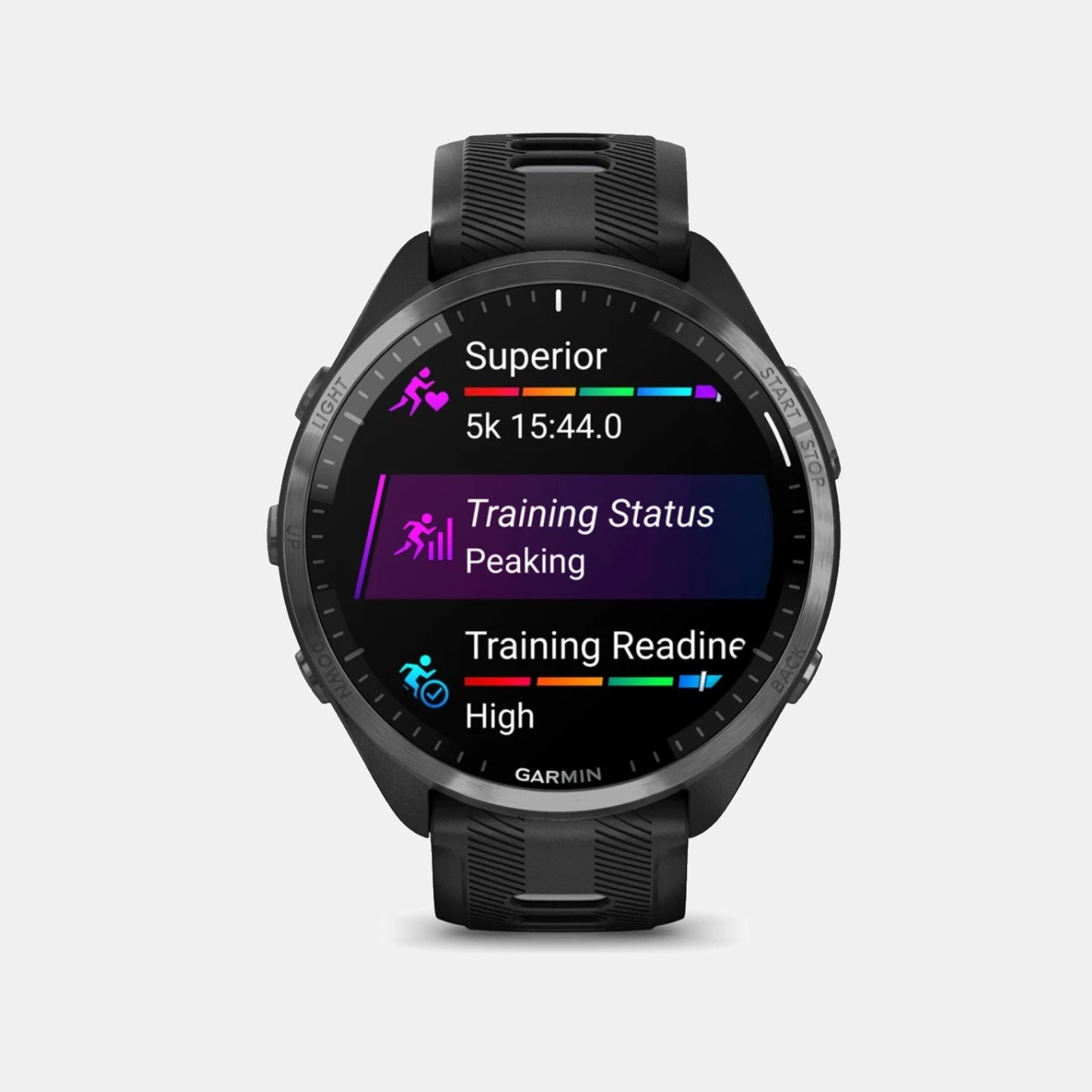 Forerunner 965 Men Automatic Carbon Grey Digital Silicone Watch  010-02809-10