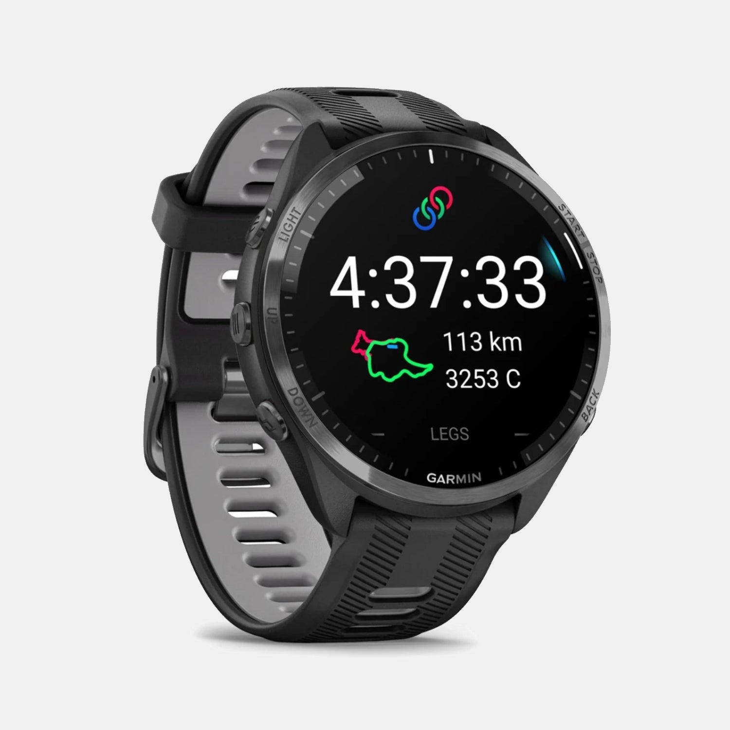 Forerunner 965 Men Automatic Carbon Grey Digital Silicone Watch  010-02809-10