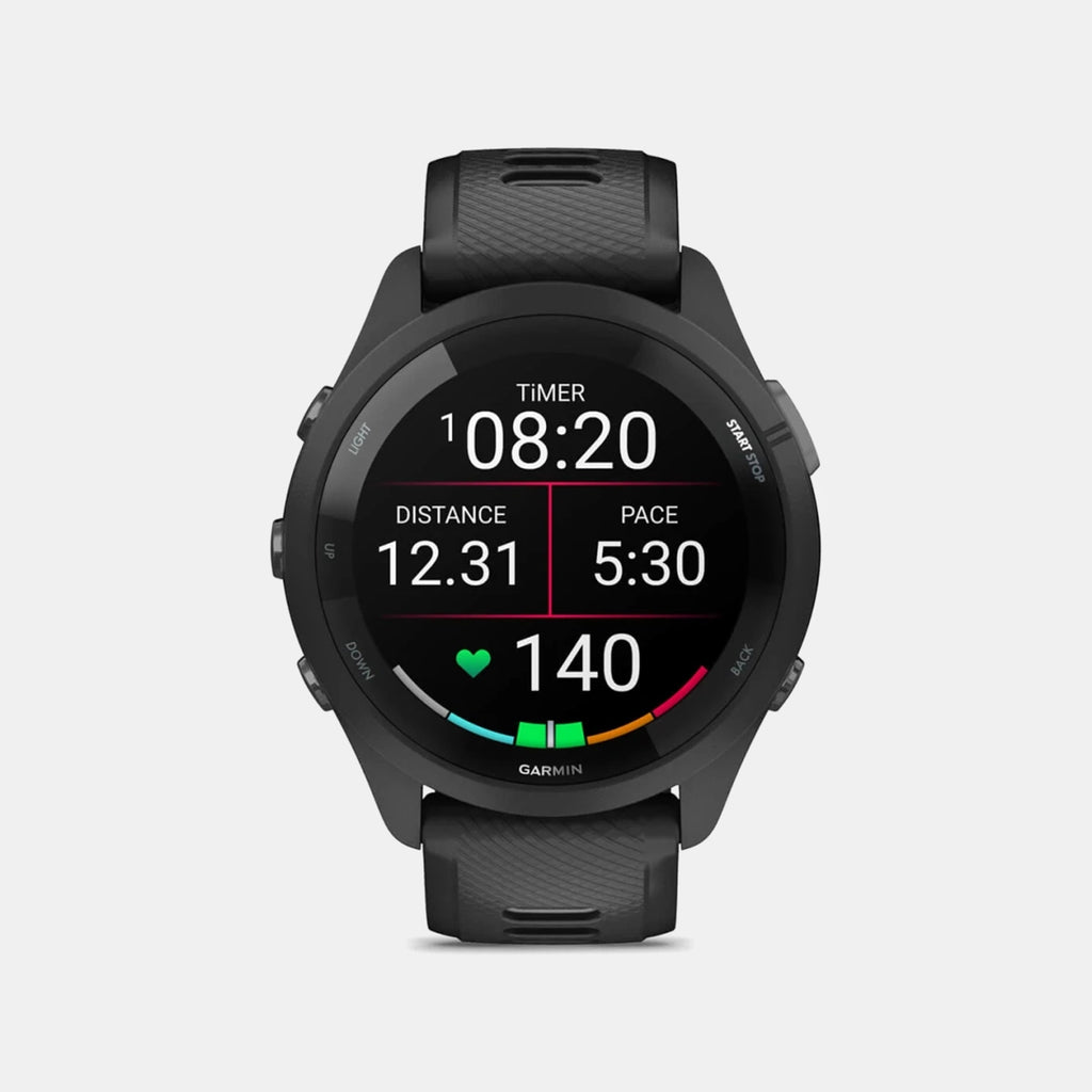 Forerunner 265 Unisex Black Dial Digital Silicone Watch 010-02810-10