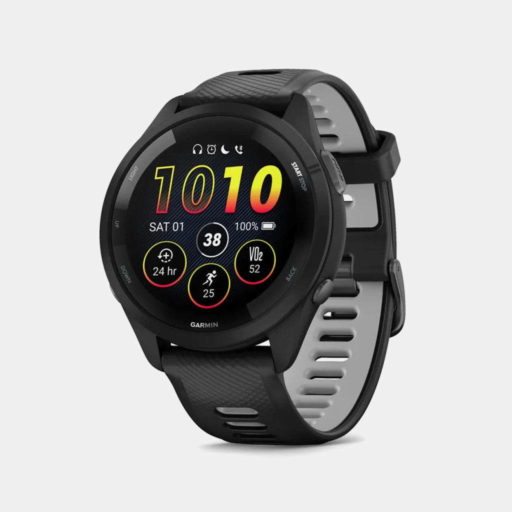 Forerunner 265 Unisex Black Dial Digital Silicone Watch 010-02810-10