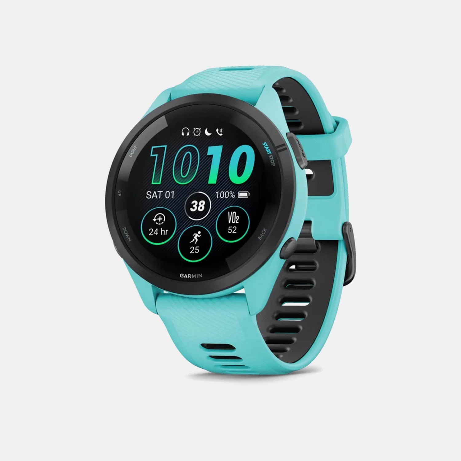 Forerunner® 265 Men Quartz Black Dial Digital Silicone Watch 010-02810-12 Forerunner 265