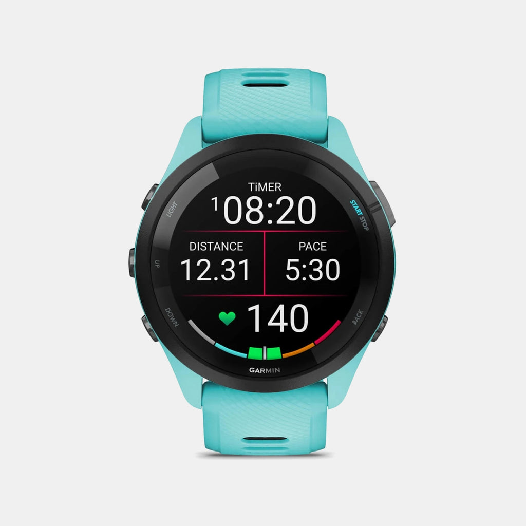 Forerunner® 265 Men Quartz Black Dial Digital Silicone Watch 010-02810-12 Forerunner 265
