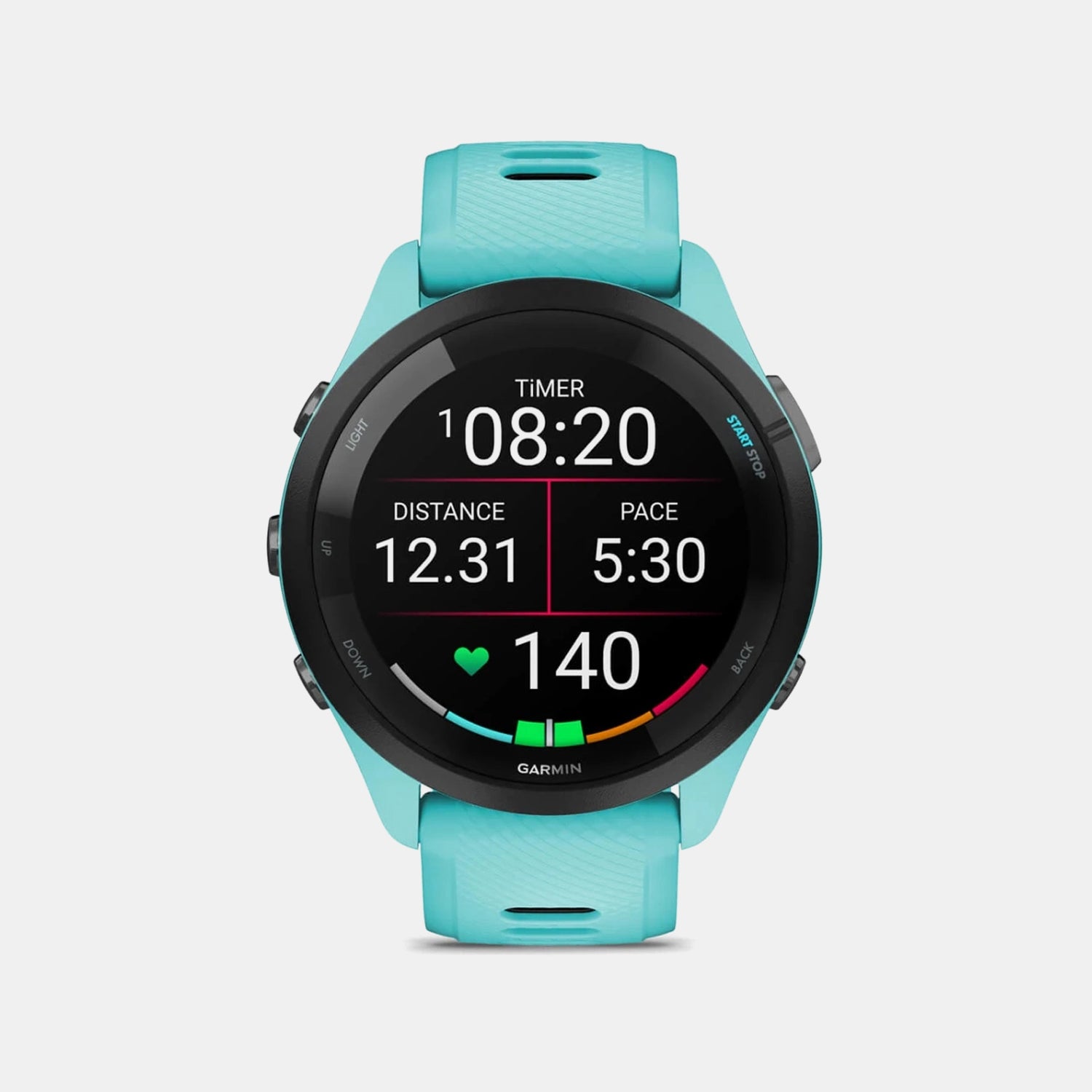 Forerunner® 265 Men Quartz Black Dial Digital Silicone Watch 010-02810-12 Forerunner 265