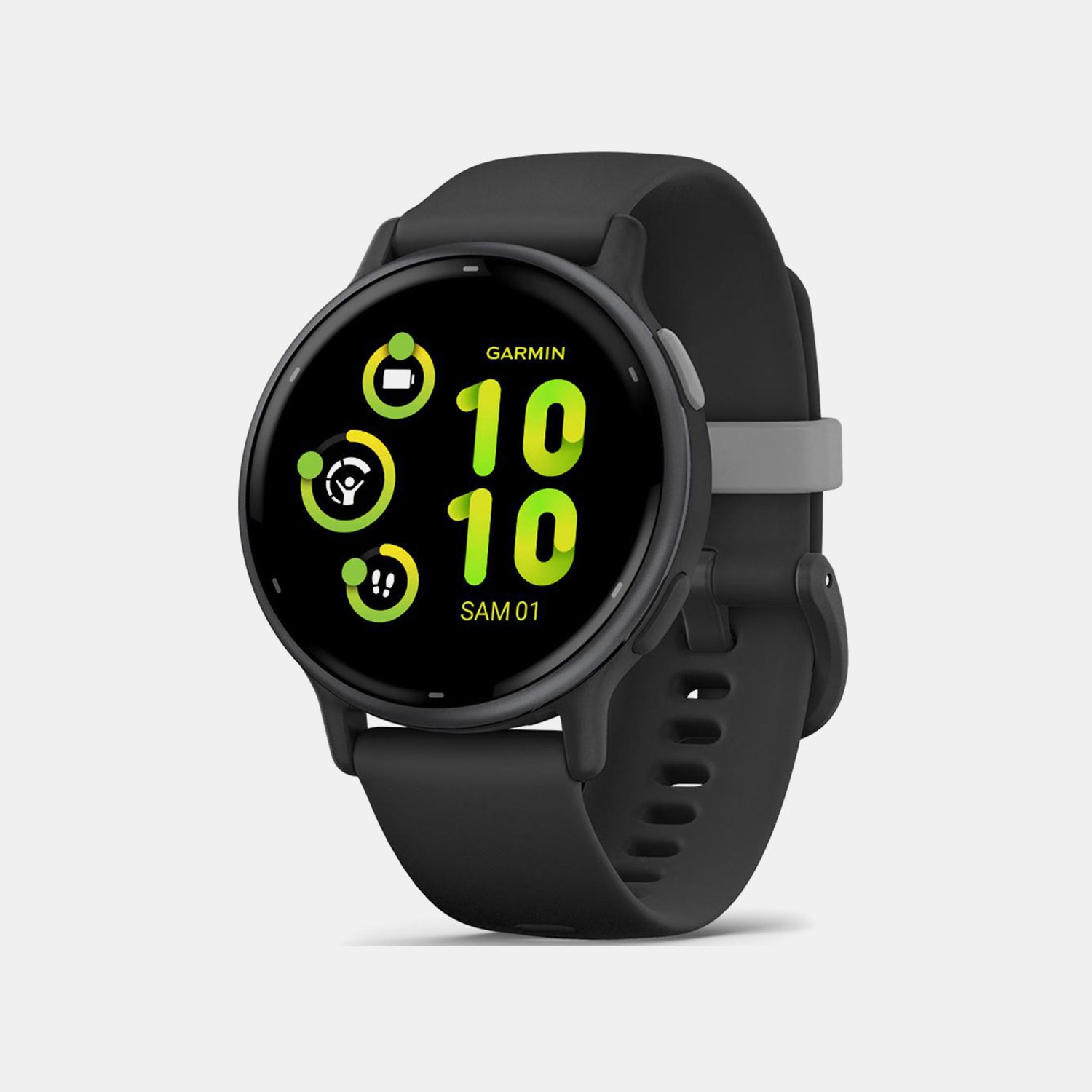 Vivoactive 5 Men Quartz Black Dial Digital Silicone Watch 010-02862-10 Vivoactive 5