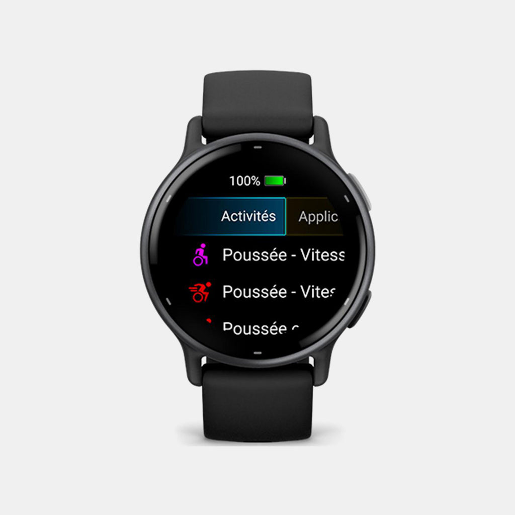 Vivoactive 5 Men Quartz Black Dial Digital Silicone Watch 010-02862-10 Vivoactive 5