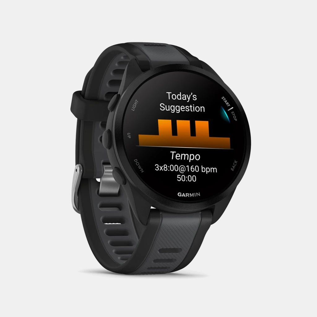 Forerunner 165 Unisex Black Dial Digital Silicone Watch 010-02863-30