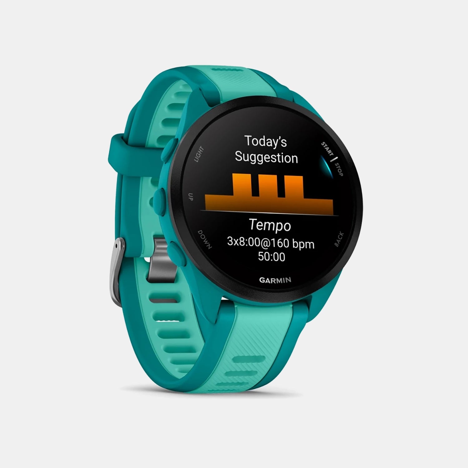 FORERUNNER Unisex Quartz Black Dial Digital Silicone Watch 010-02863-32 FORERUNNER 165 MUSIC