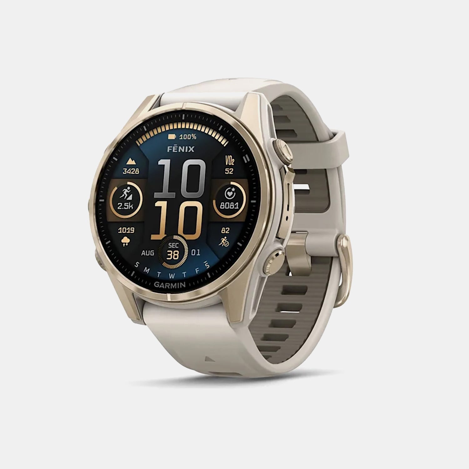 Fenix® 8 Men Quartz Black Dial Digital Silicone Watch 010-02903-00 Fenix 8