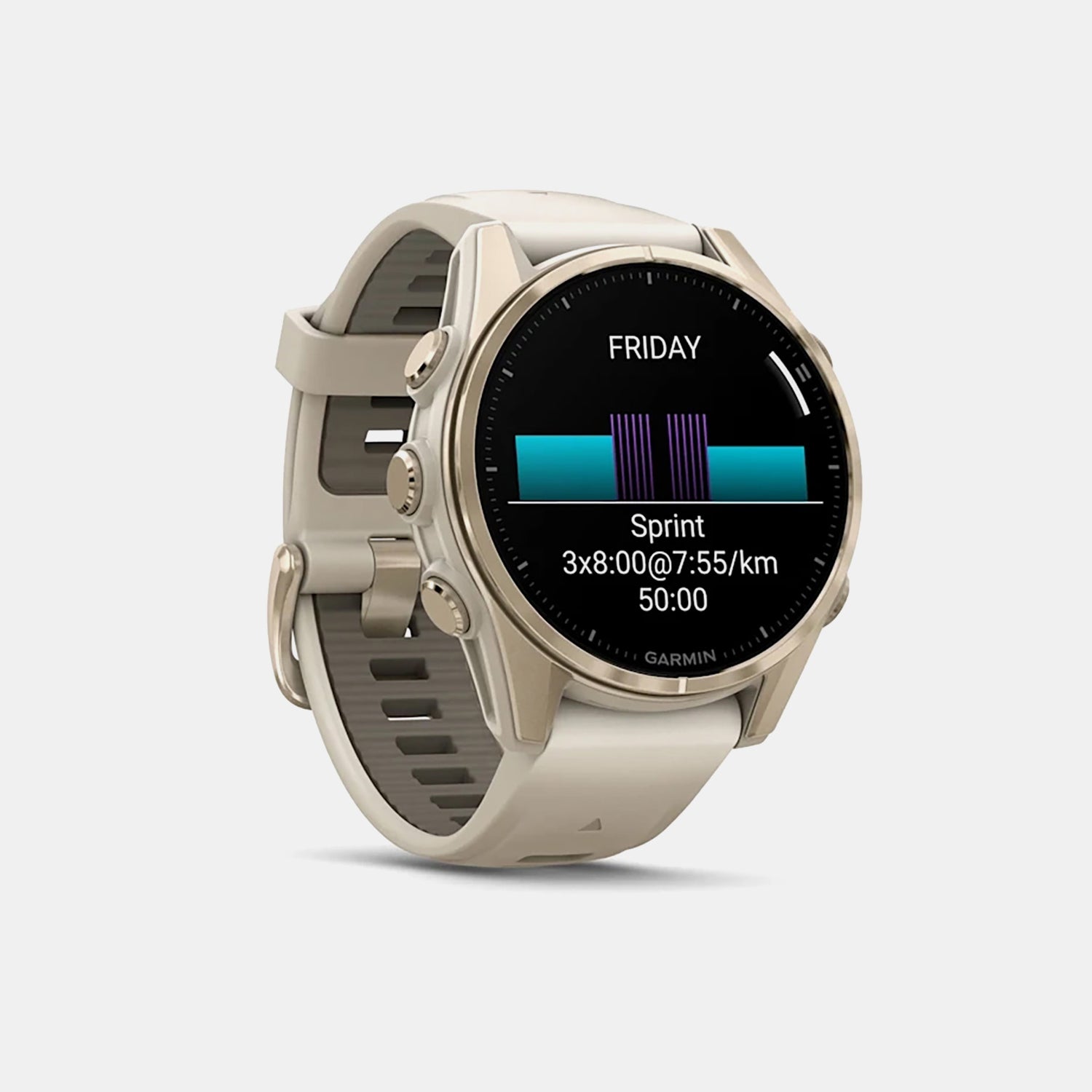 Fenix 8 Unisex Quartz Black Dial Digital Silicone Watch FENIX 8 SAPPHIRE GOLD 43MM 010-02903-11