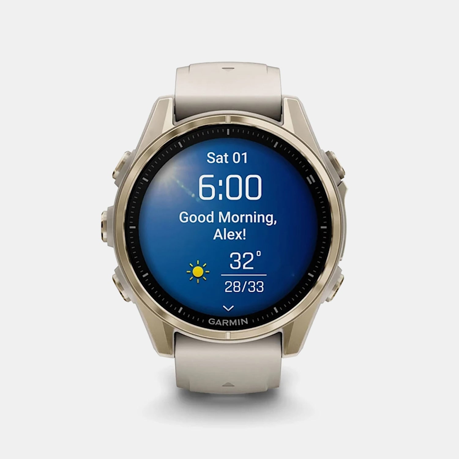 Fenix 8 Unisex Quartz Black Dial Digital Silicone Watch FENIX 8 SAPPHIRE GOLD 43MM 010-02903-11