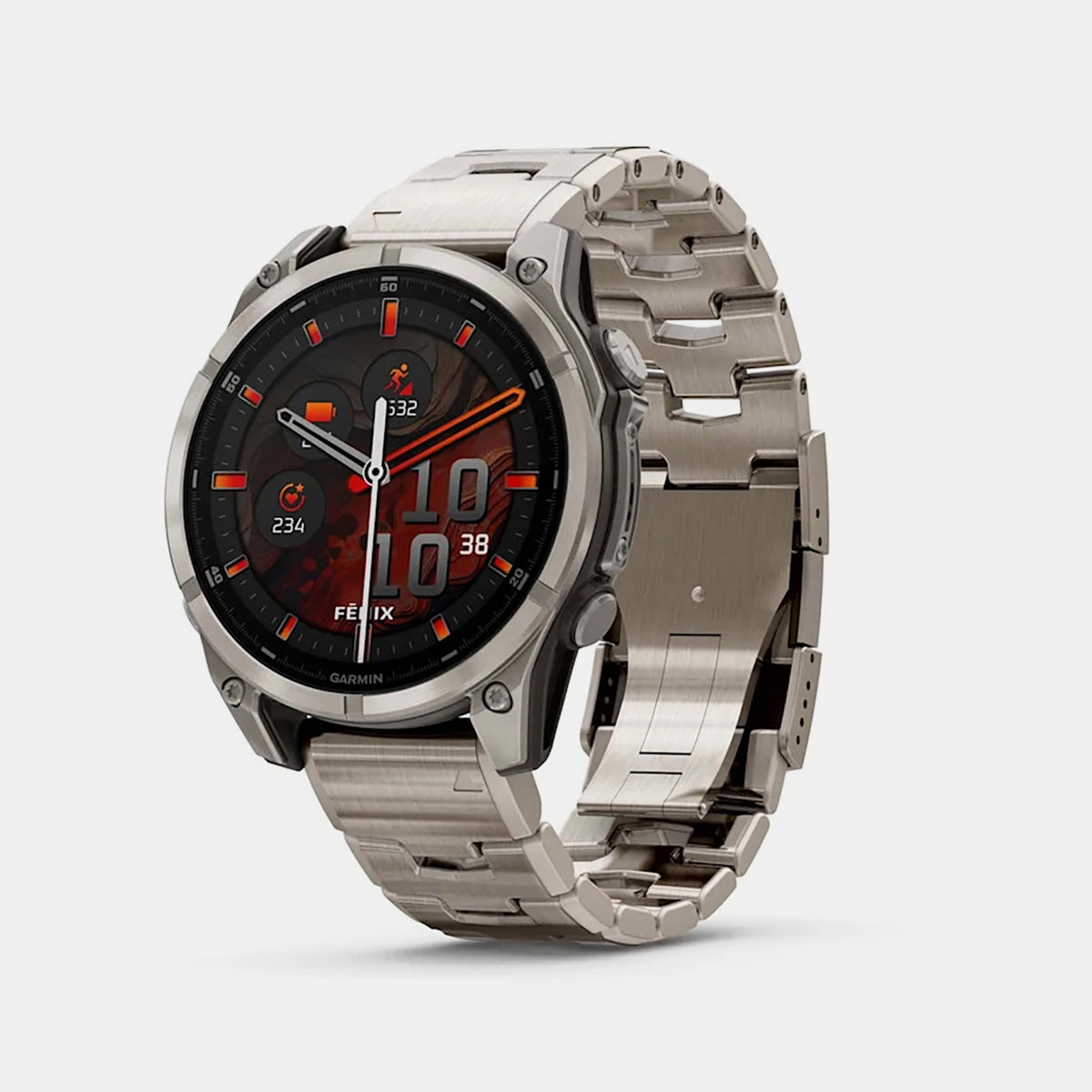 Fenix Men Quartz Black Dial Digital Titanium Watch 010-02904-40 Fenix 8