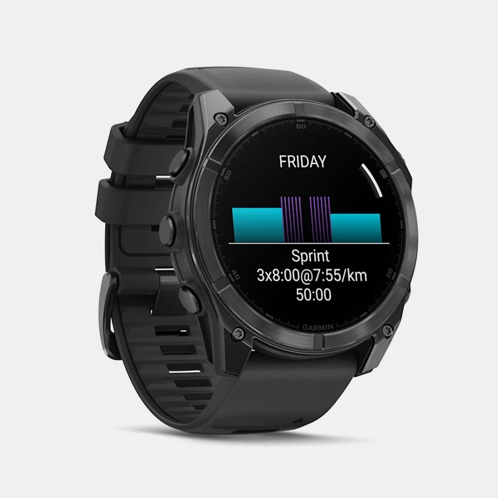 Fenix 8 Unisex Black Dial Digital Silicone Watch 010-02905-00