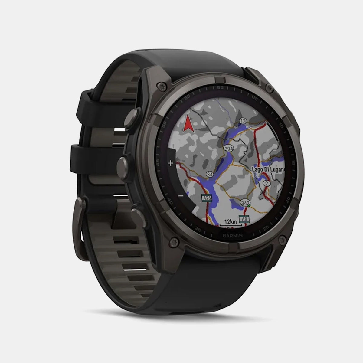 Garmin Fenix® 8 – 47 mm, Solar, SapphireSapphire, Carbon grey DLC titanium with Black/pebble grey silicone band