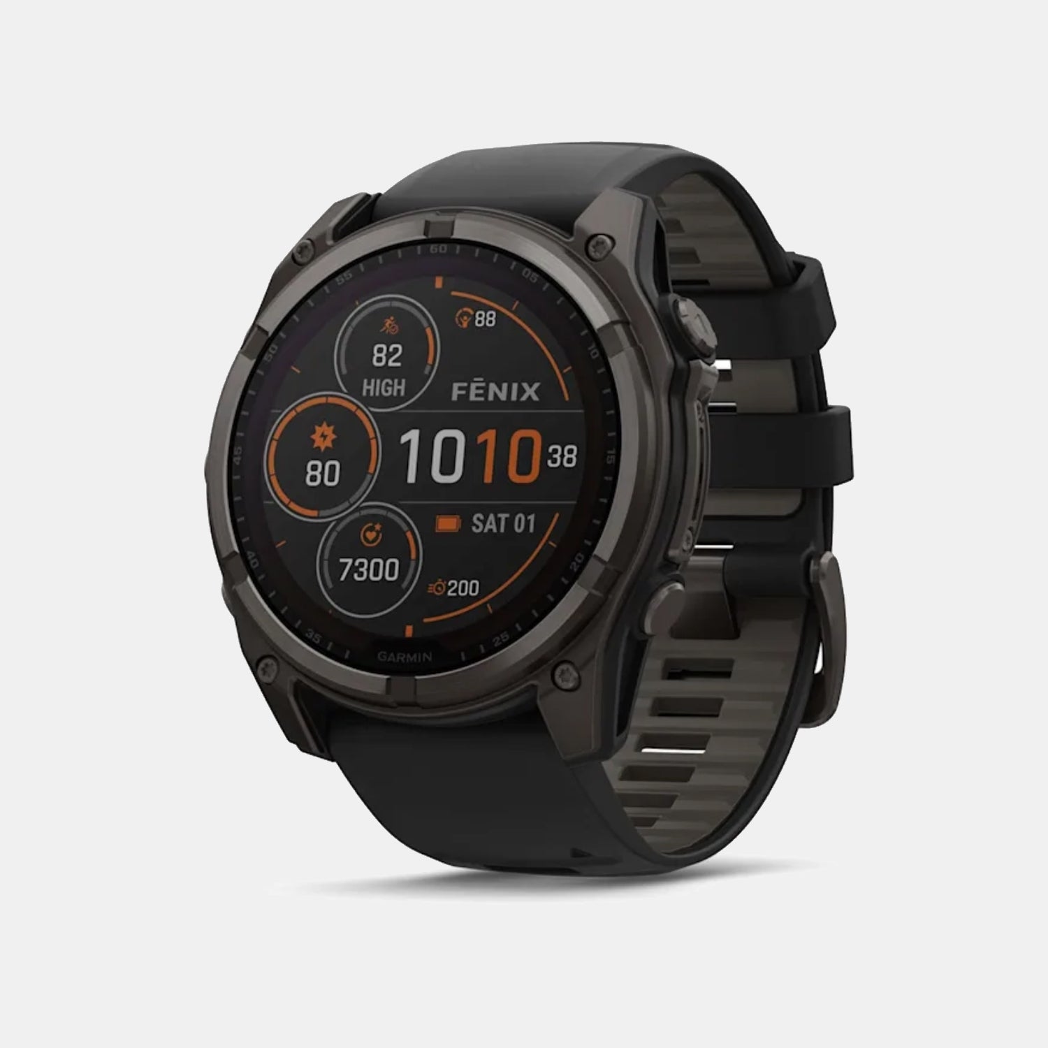Fenix 8 Unisex Solar Black Dial Digital Silicone Watch 010-02907-11 Fenix 8