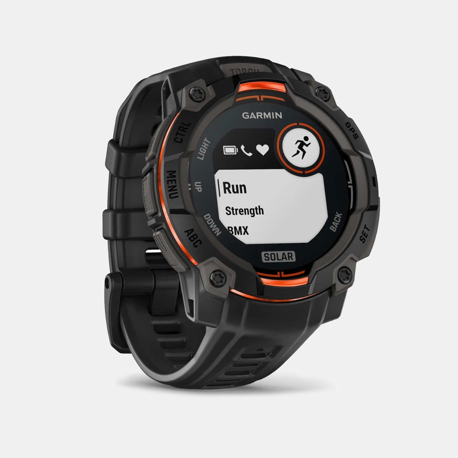Fenix® 8 Men Digital Black Dial Analog Silicone Watch 010-02934-00 Instinct 3