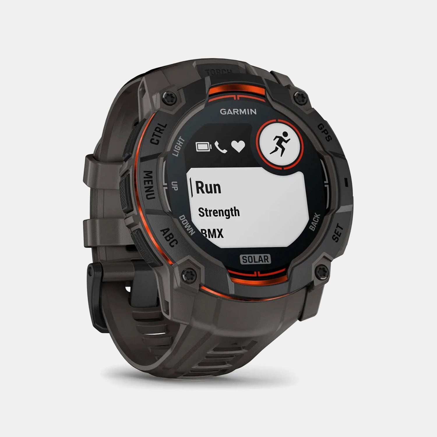 Instinct 3 Unisex Black Dial Digital Silicone Watch 010-02935-00