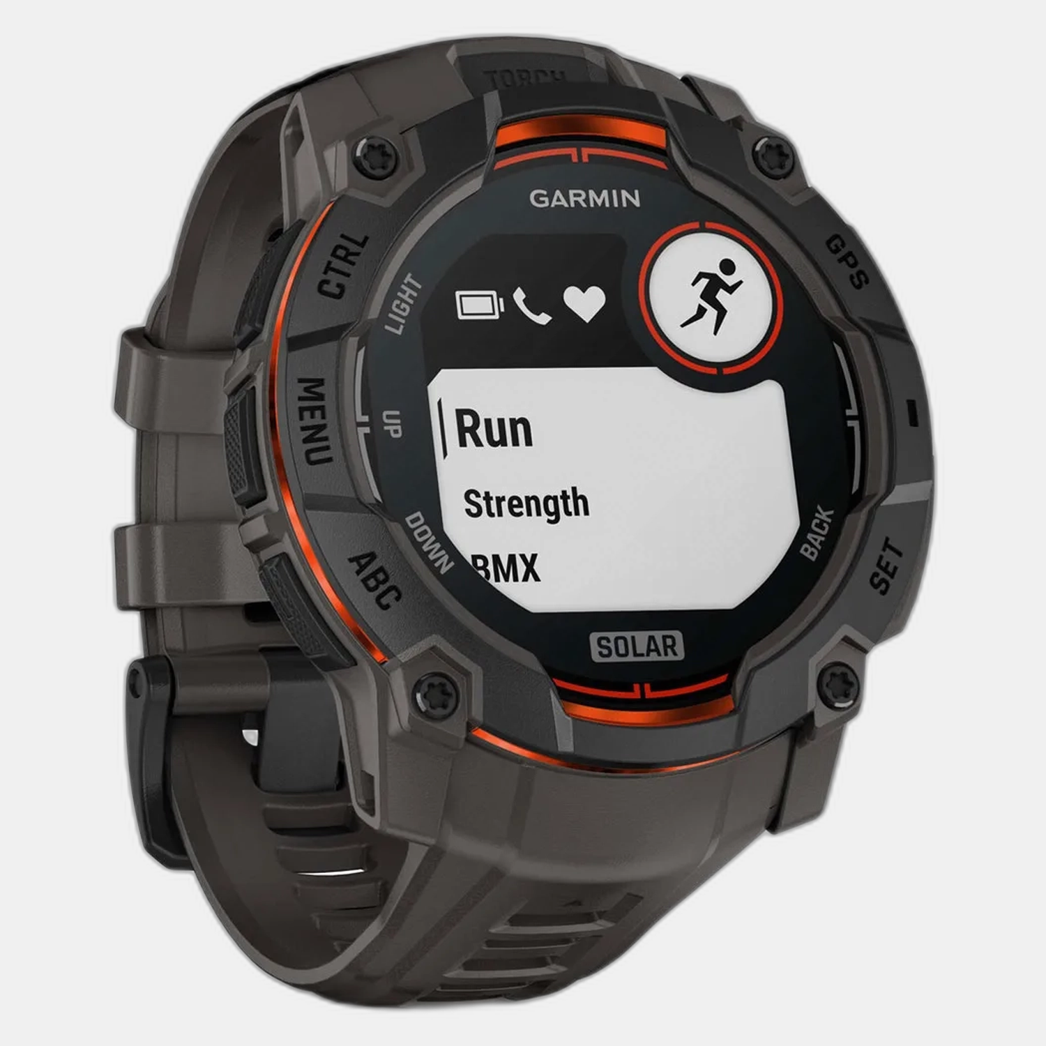 Instinct 3 Unisex Black Dial Digital Silicone Watch 010-02935-00