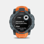 Men Quartz Black Dial Digital Silicone Watch 010-02935-01 Instinct 3