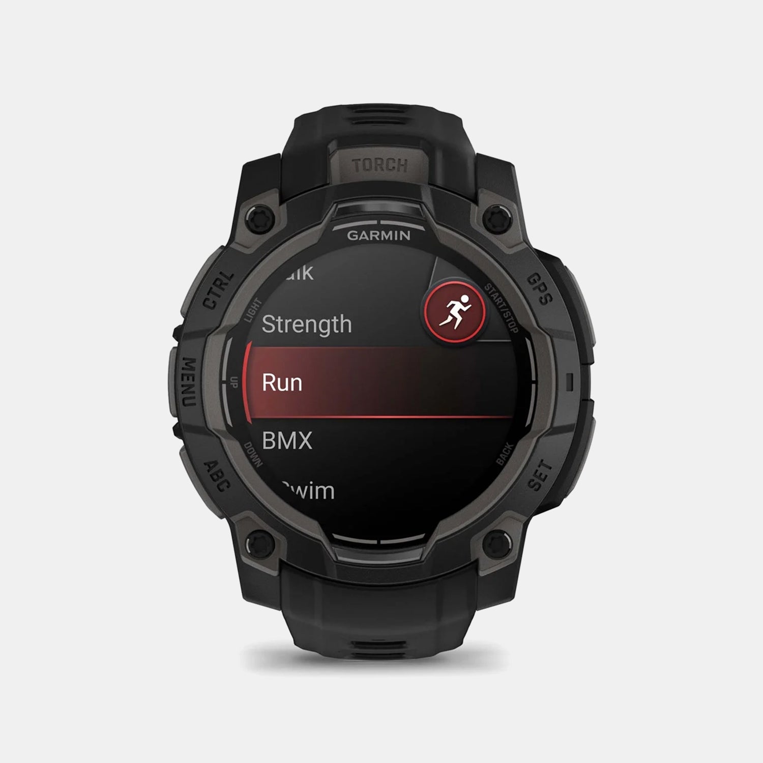 Instinct 3 Unisex Black Dial Digital Silicone Watch 010-02936-00