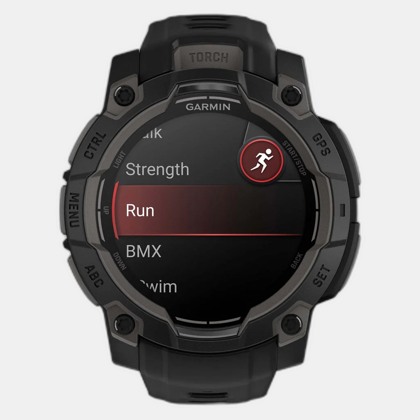 Instinct 3 Unisex Black Dial Digital Silicone Watch 010-02936-00