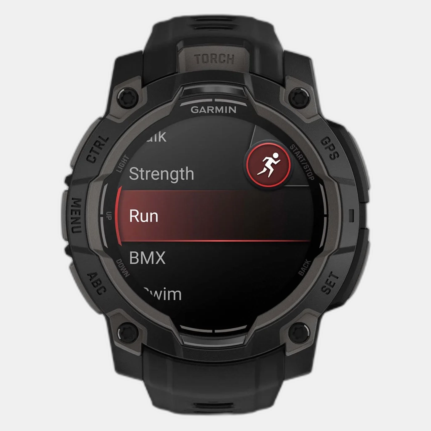 Instinct 3 Unisex Black Dial Digital Silicone Watch 010-02936-00