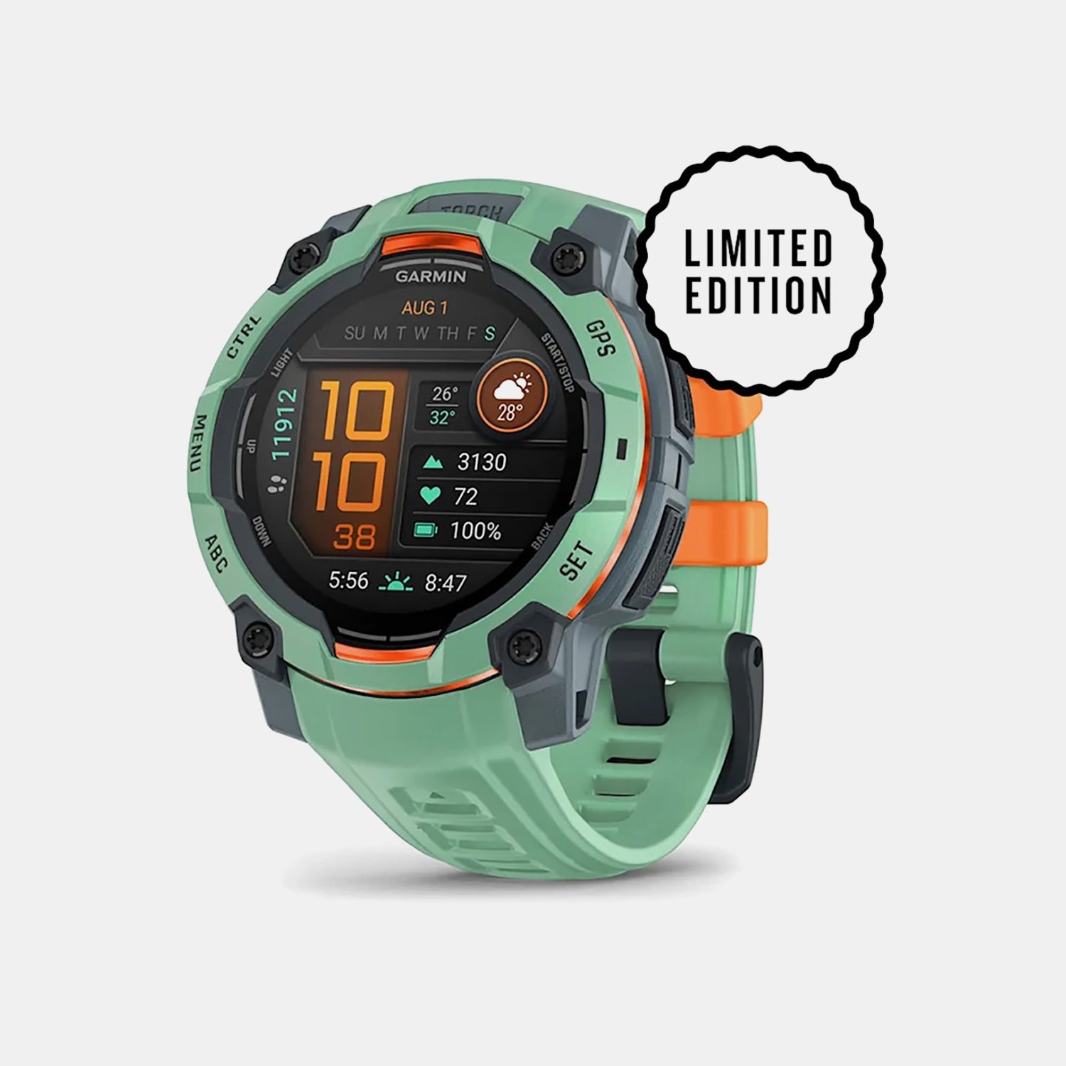 Instinct 3 Unisex Quartz Black Dial Digital Silicone Watch 010-02936-01