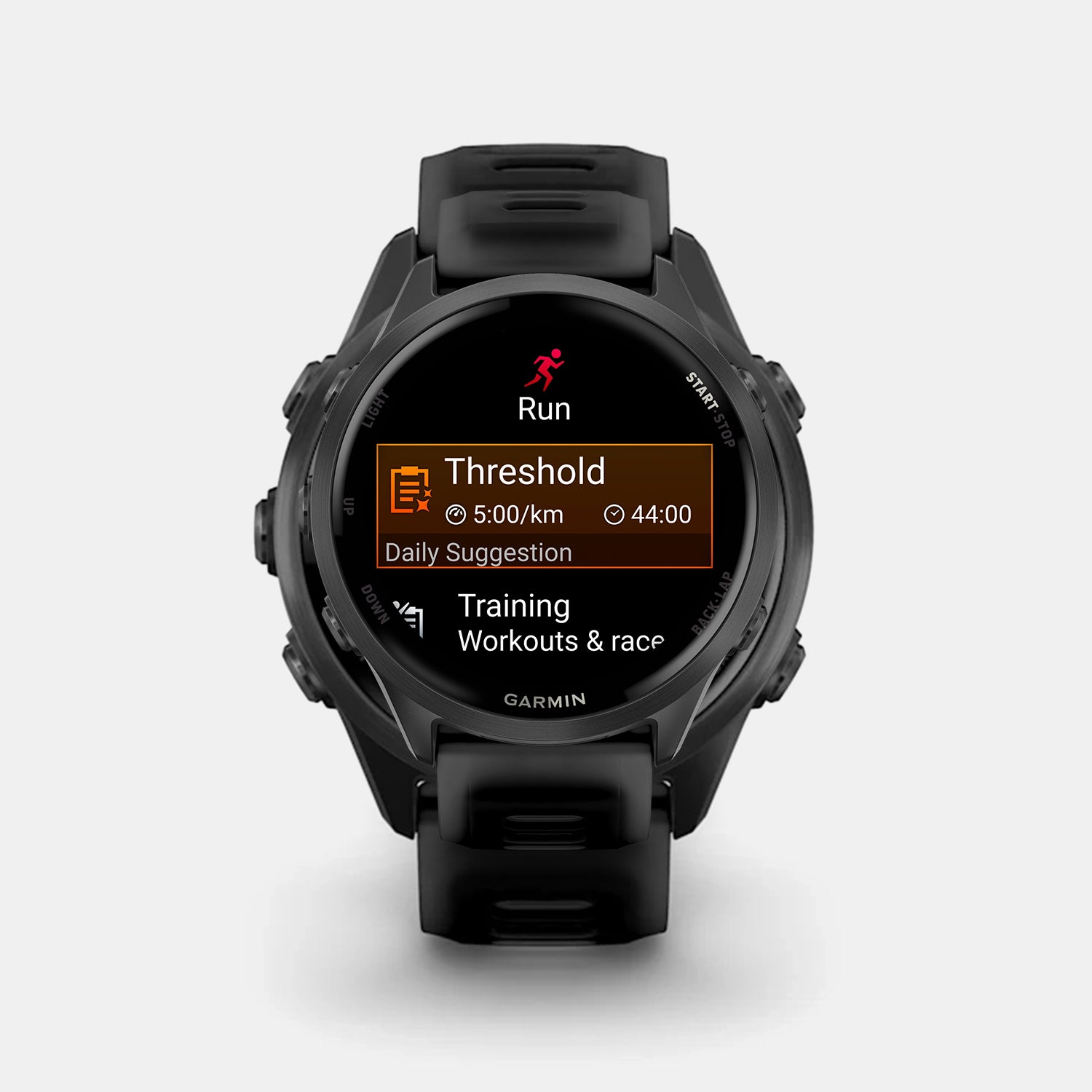 Forerunner 570 Unisex Black Dial Digital Silicone Watch 010-02971-00