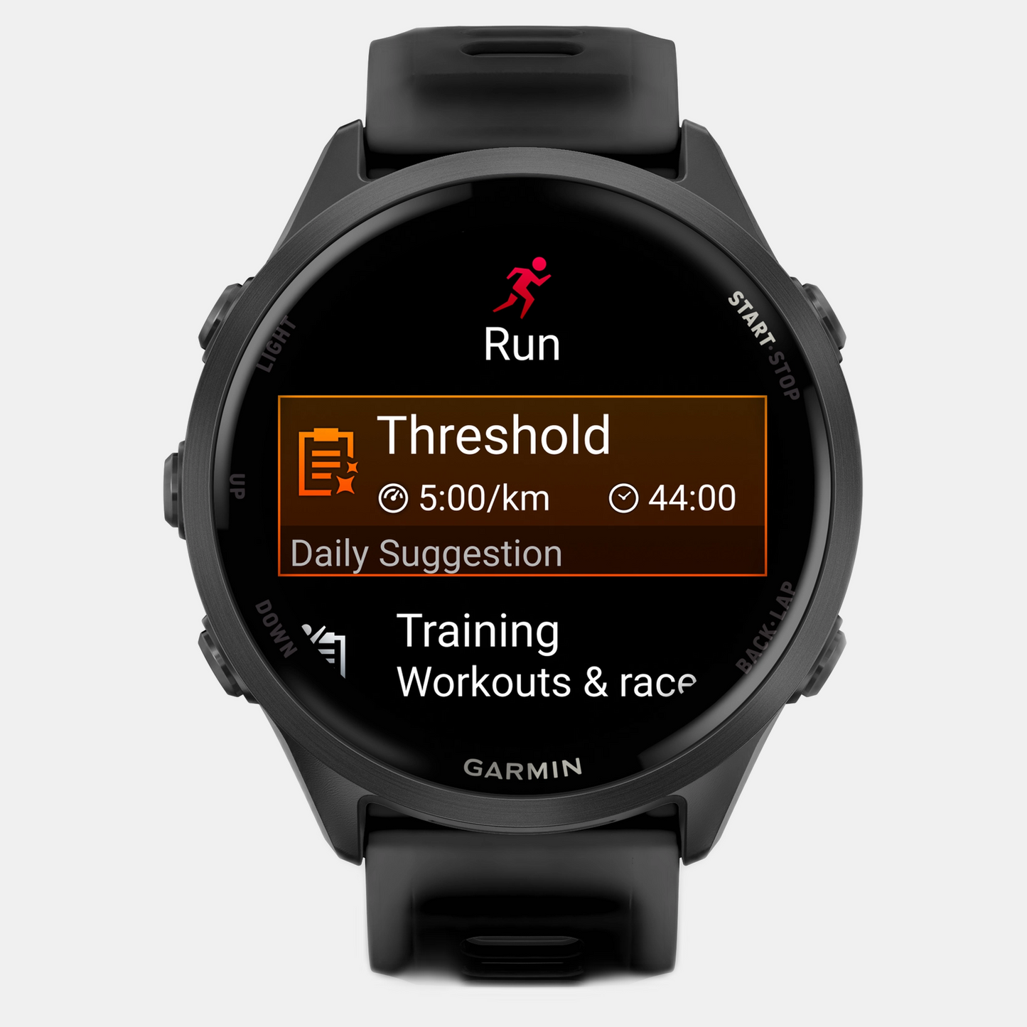 Forerunner 570 Unisex Black Dial Digital Silicone Watch 010-02971-00