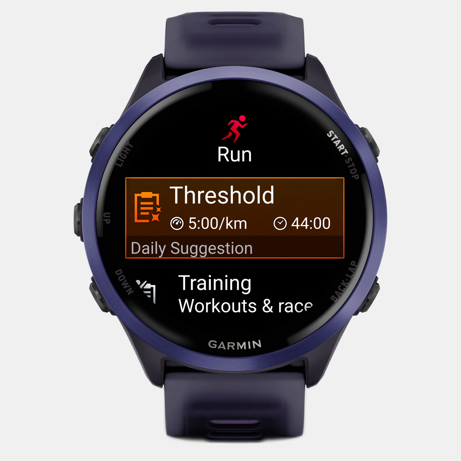 Forerunner 570 Unisex Black Dial Digital Silicone Watch 010-02971-02