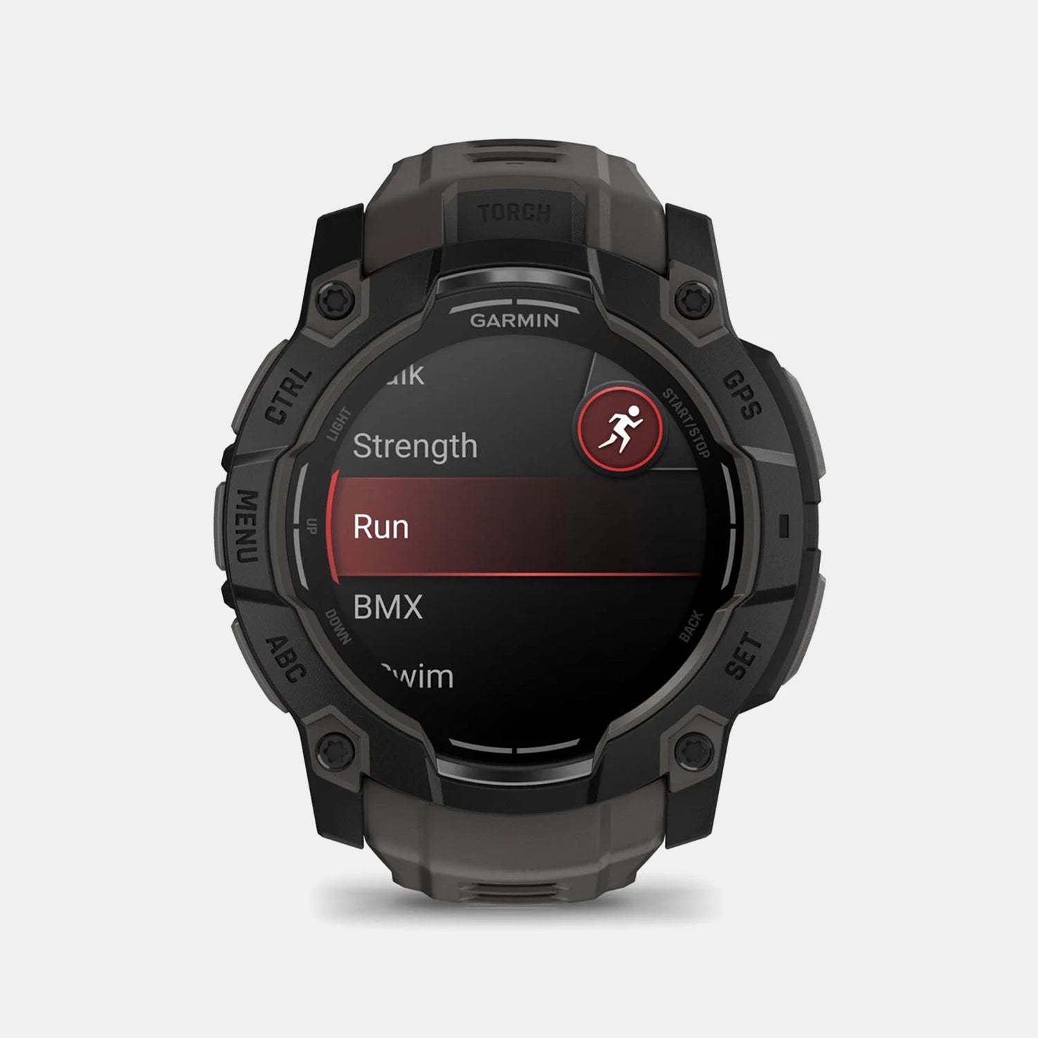 Instinct 3 Unisex Black Dial Digital Silicone Watch 010-03020-00