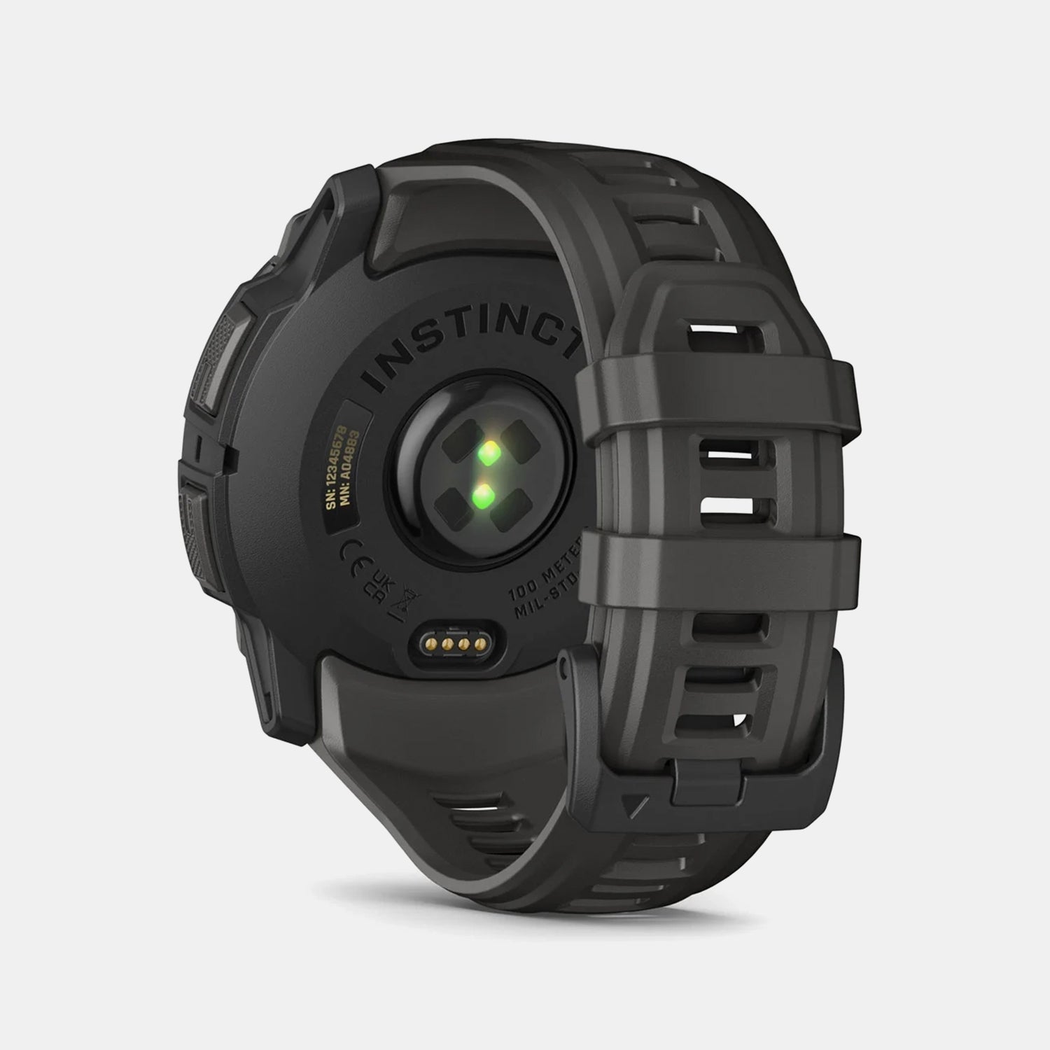 Instinct 3 Unisex Black Dial Digital Silicone Watch 010-03020-00