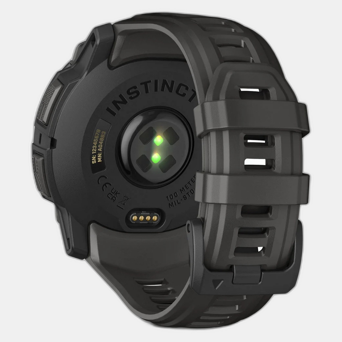 Instinct 3 Unisex Black Dial Digital Silicone Watch 010-03020-00