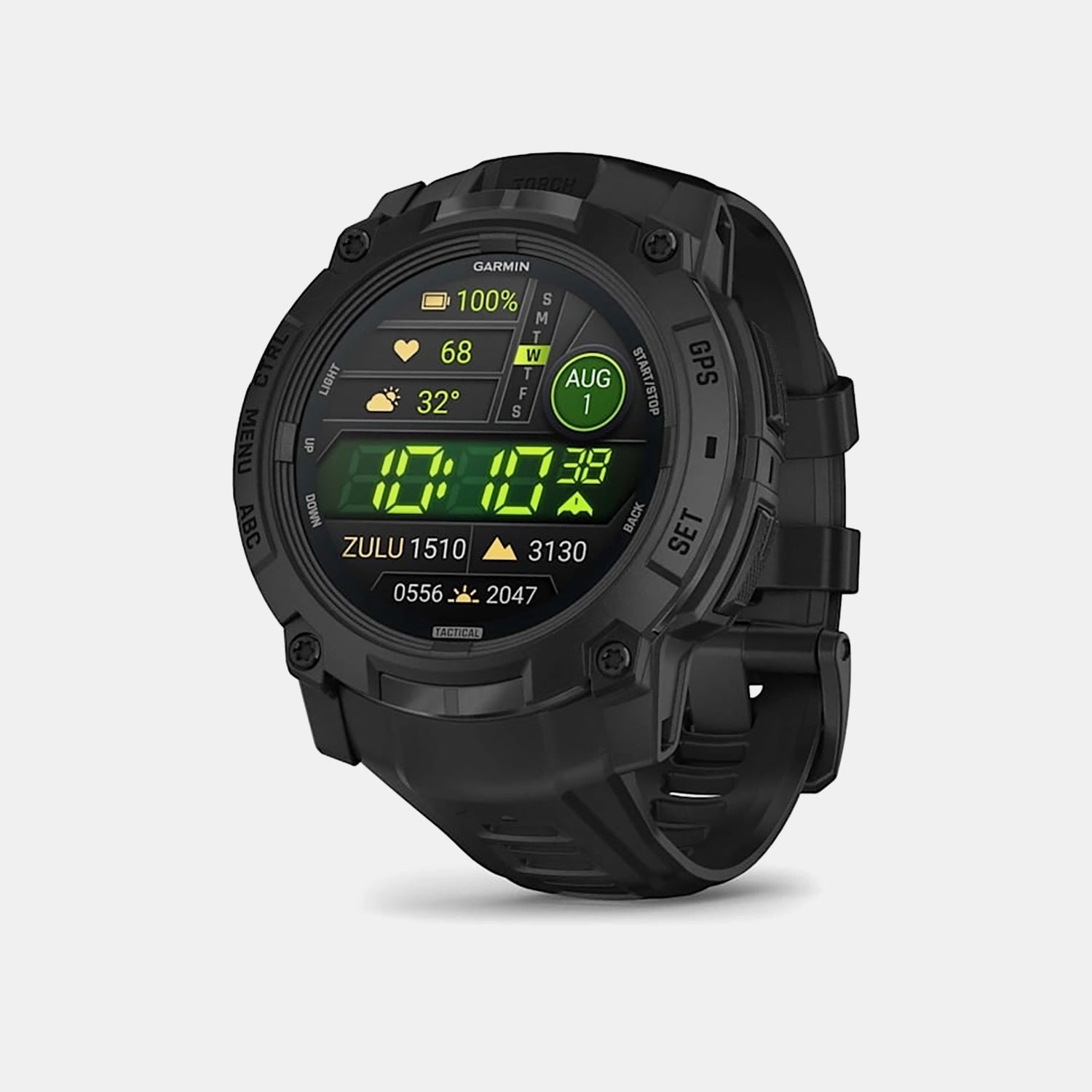 Men Digital Black Dial Amoled Resin Watch 010-03020-50 Instinct 3