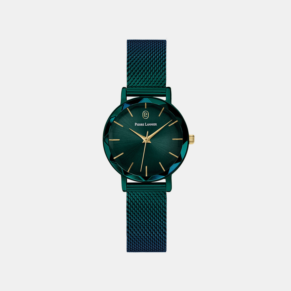 Multiples Women Quartz Teal Dial Analog Mesh Watch 010P877