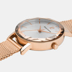 Multiples Women Quartz Silver Dial Analog Mesh Watch 010P928