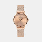 Pierre Lannier Multiples Women Quartz Rose Gold Dial Analog Stainless Steel Watch 010P958-1