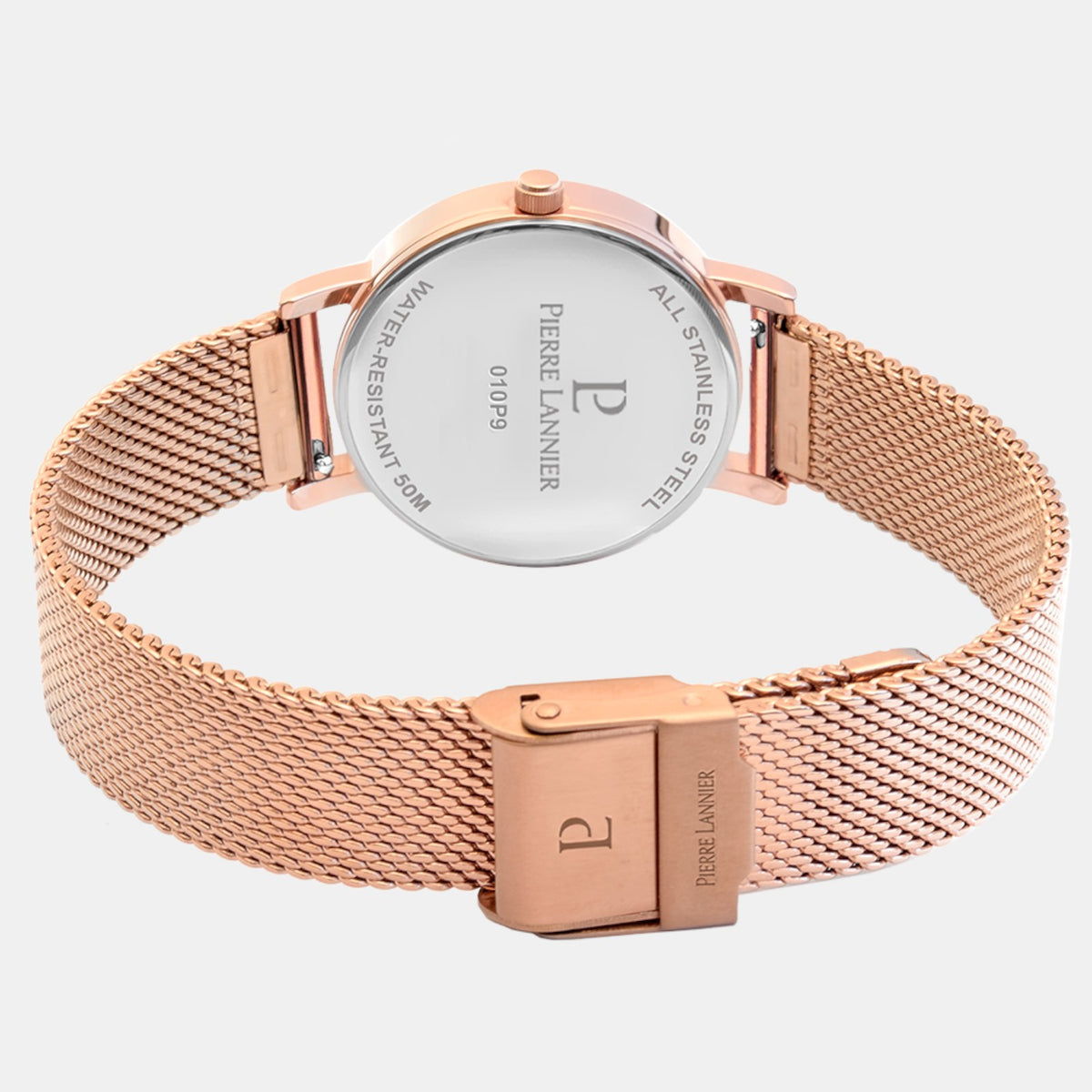 Pierre Lannier Multiples Women Quartz Rose Gold Dial Analog Stainless Steel Watch 010P958-4