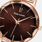Pierre Lannier Multiples Women Quartz Brown Dial Analog Stainless Steel Watch 010P988-3