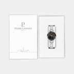 Multiples Women Quartz Black Dial Analog Stainless Steel Watch 011L631