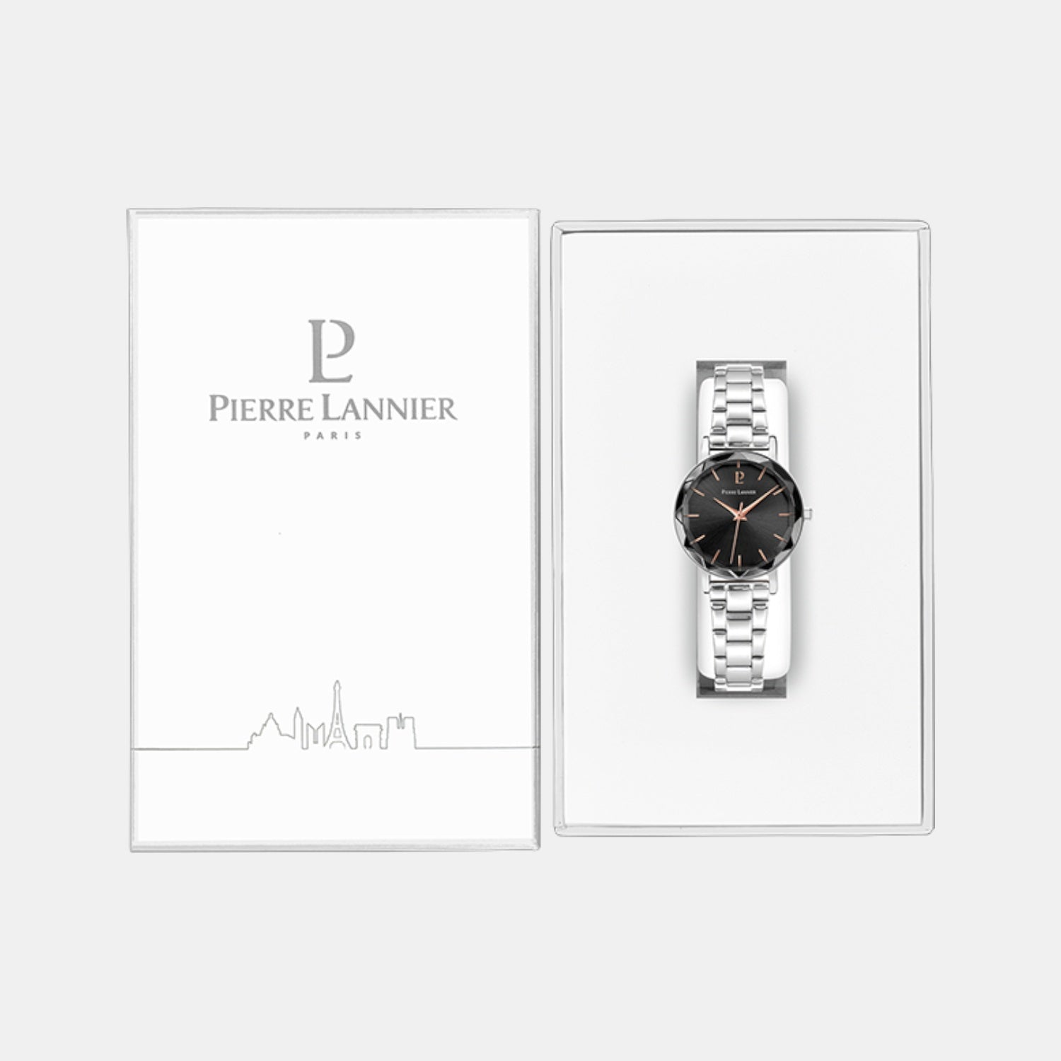 Multiples Women Quartz Grey Dial Analog Stainless Steel Watch 011L631