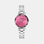 Multiples Women Quartz Rose Dial Analog Stainless Steel Watch 011L651