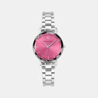 Multiples Women Quartz Rose Dial Analog Stainless Steel Watch 011L651