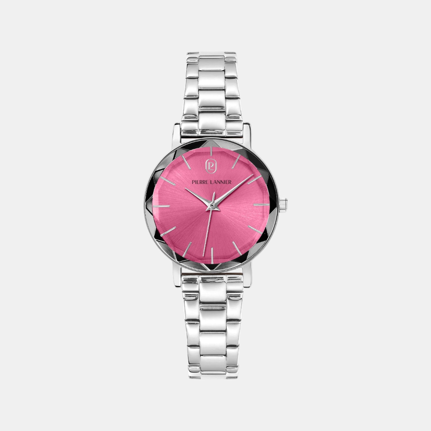 Multiples Women Quartz Rose Dial Analog Stainless Steel Watch 011L651