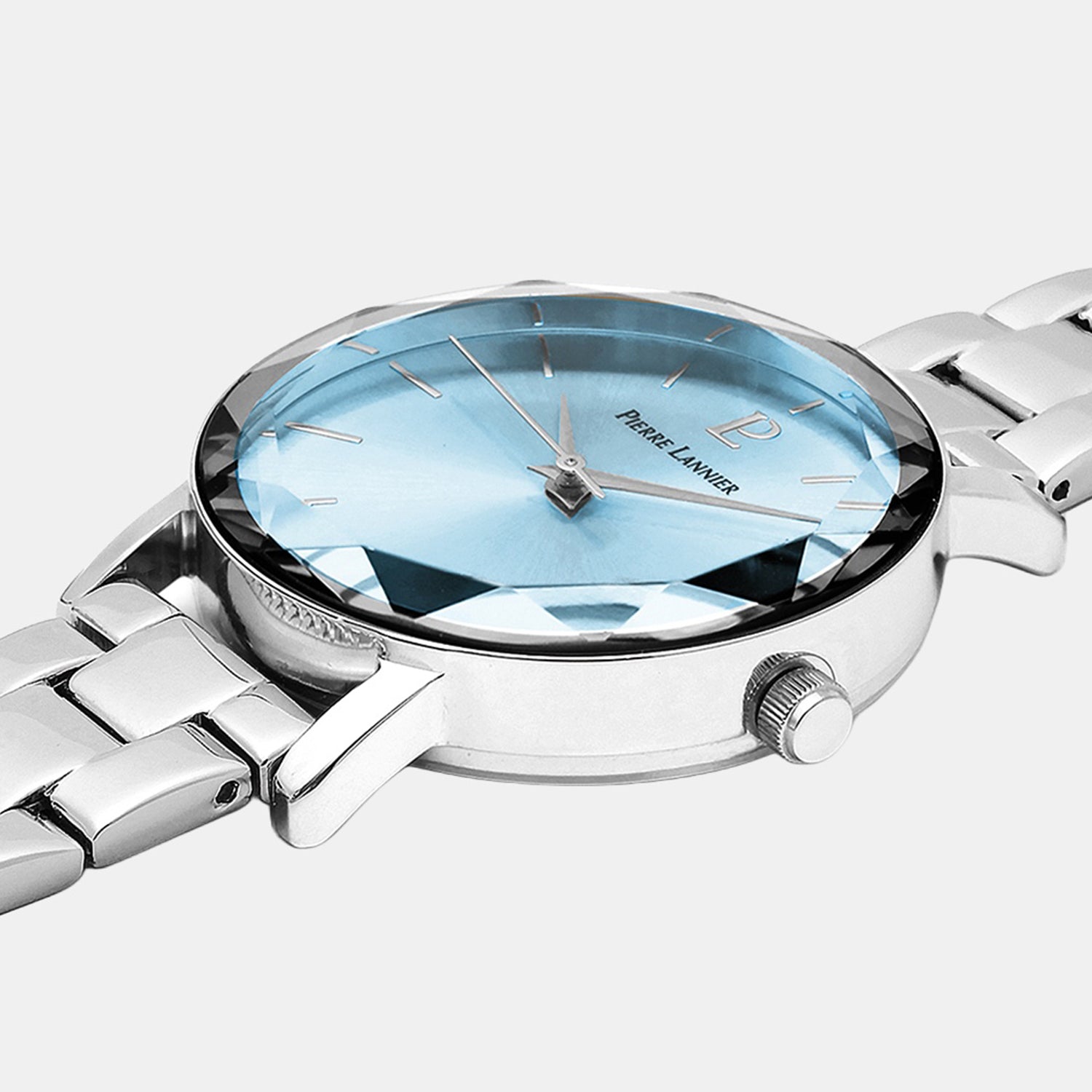 Multiples Women Quartz Blue Dial Analog Stainless Steel Watch 011L661