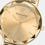 Multiples Women Quartz Gold Dial Analog Stainless Steel Watch 012P542