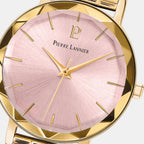 Multiples Women Quartz Pink Dial Analog Stainless Steel Watch 012P552