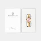Multiples Women Quartz Pink Dial Analog Stainless Steel Watch 012P552