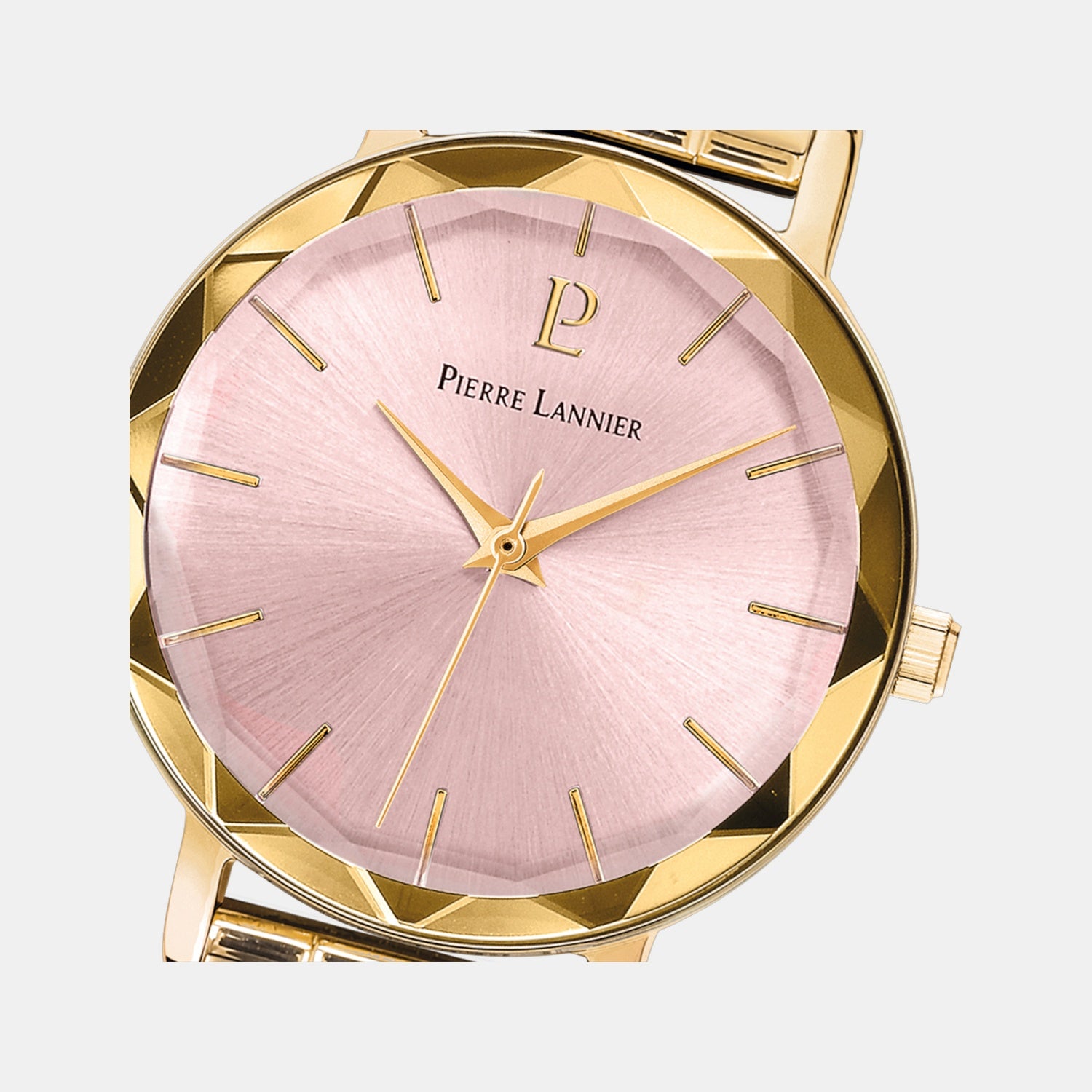 Multiples Women Quartz Rose Dial Analog Stainless Steel Watch 012P552