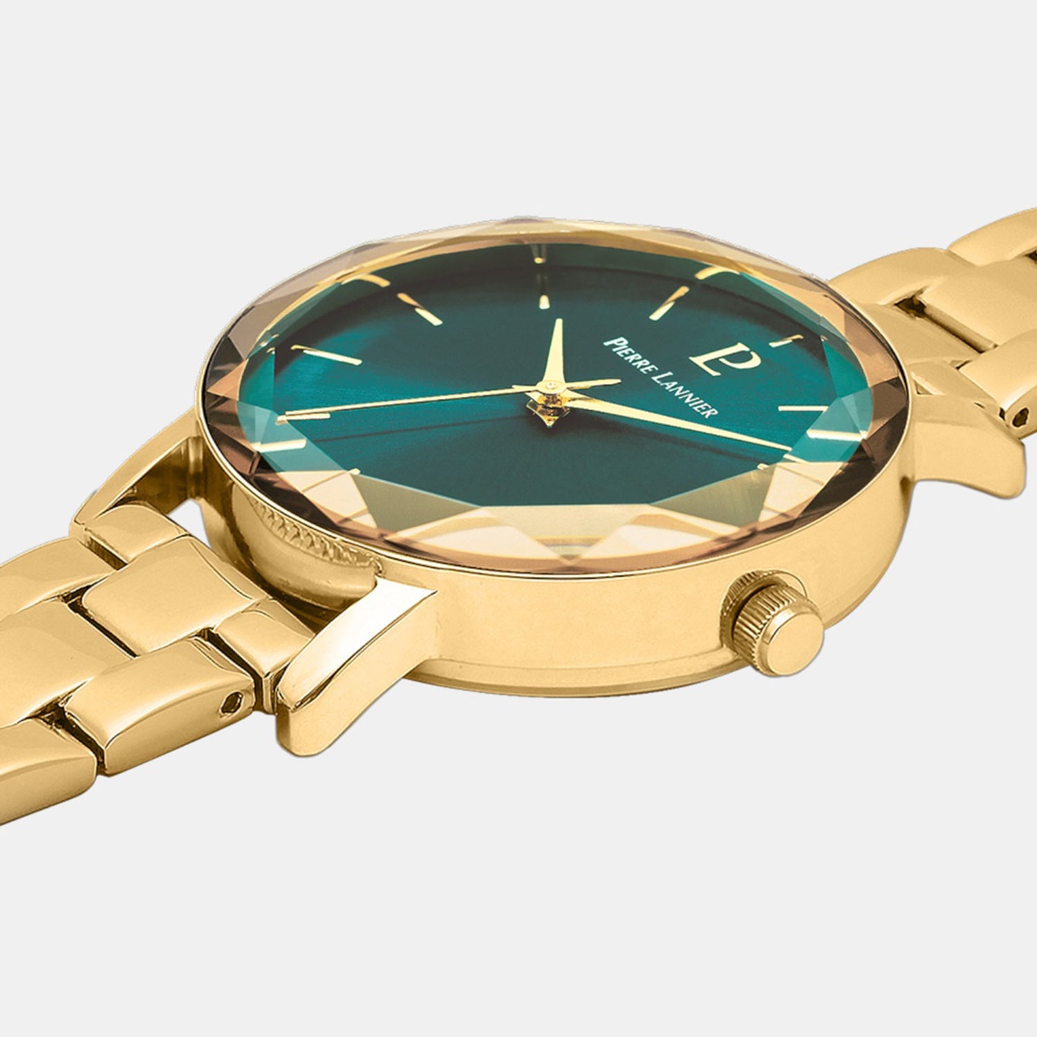 Multiples Women Quartz Green Dial Analog Stainless Steel Watch 012P562