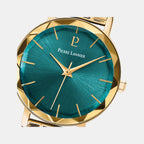 Multiples Women Quartz Green Dial Analog Stainless Steel Watch 012P562